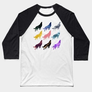 Wolf Pattern Baseball T-Shirt